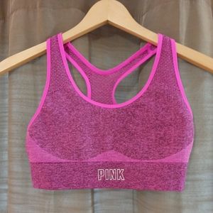 Victoria's Secret Pink Active Pink/Black Sports Bra Small